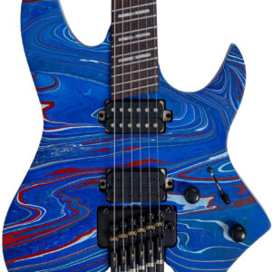 Sire X6 Headless Electric Guitar in Blue Swirl