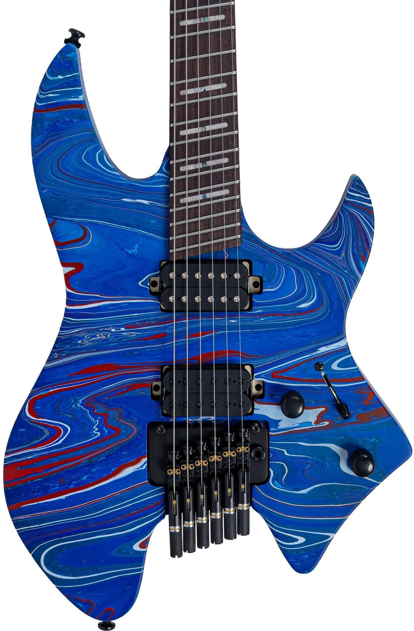 Sire X6 Headless Electric Guitar in Blue Swirl - Image 1