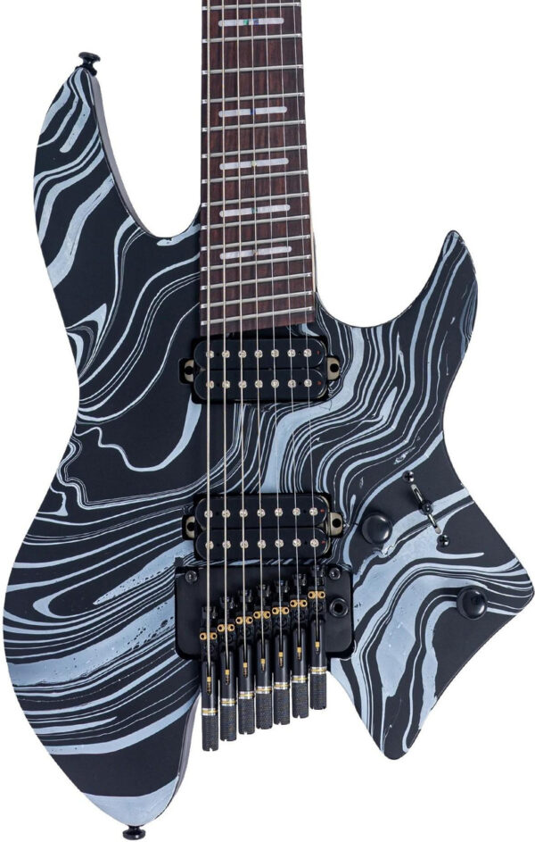 Sire X6 Headless 7-String Electric Guitar in Black Swirl - Image 1