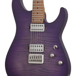 Schecter C-1 Standard Plus Electric Guitar in Trans Purple Burst