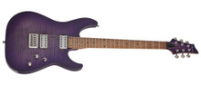 Schecter C-1 Standard Plus Electric Guitar in Trans Purple Burst - Image 3