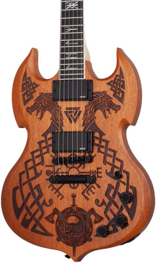 Wylde Audio Barbarian Carveworks Electric Guitar in Natural Satin - Image 2
