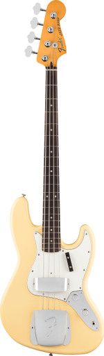 Fender Limited Edition Laura Lee Jazz Bass Guitar in Vintage White - Image 2