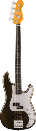 Fender American Ultra II Precision Bass Guitar in Texas Tea Ebony Fingerboard - Image 2