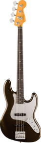 Fender American Ultra II Jazz Bass Guitar in Texas Tea Ebony Fingerboard - Image 3