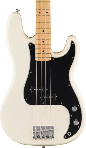 Fender Standard Series Precision Bass Guitar in Olympic White - Image 1