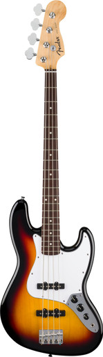 Fender Standard Series Jazz Bass Guitar in 3-Tone Sunburst - Image 2