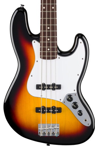 Fender Standard Series Jazz Bass Guitar in 3-Tone Sunburst - Image 1
