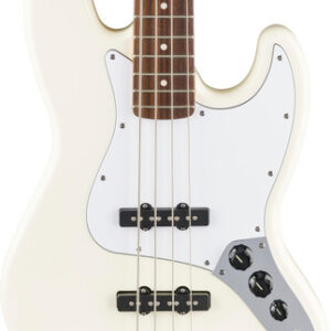 Fender Standard Series Jazz Bass Guitar in Olympic White