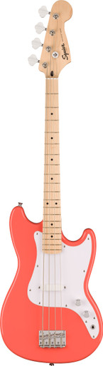 Squier Sonic Bronco Bass Guitar in Tahitian Coral - Image 2