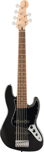 Squier Affinity Series Jazz Bass Guitar VI in Black Metallic - Image 2