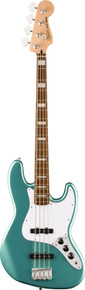 Squier Affinity Series Active Jazz Bass Guitar in Mystic Sea Foam Green - Image 3
