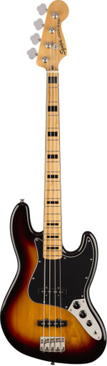 Squier Classic Vibe 70s Jazz Bass Guitar Maple Fingerboard 3-Color Sunburst - Image 2