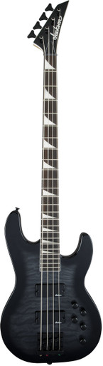 Jackson JS3Q Concert Bass Guitar in Trans Black with Amaranth Fretboard - Image 2