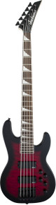 Jackson JS3VQ Concert Bass Guitar in Trans Red Burst with Amaranth Fretboard - Image 3
