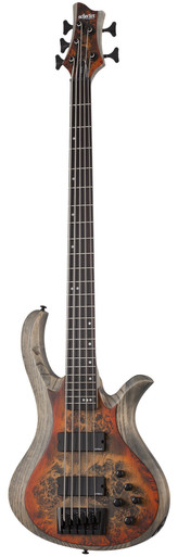 Schecter Riot-5 Bass Guitar in Satin Inferno Burst - Image 2