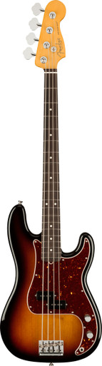 Fender American Professional II Precision Bass Guitar in 3 Tone Sunburst with Rosewood Fingerboard - Image 2