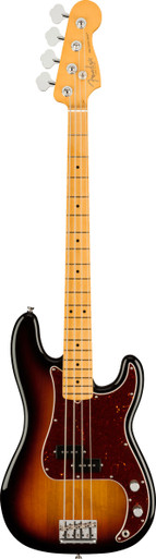 Fender American Professional II Precision Bass Guitar in 3 Tone Sunburst with Maple Fingerboard - Image 2
