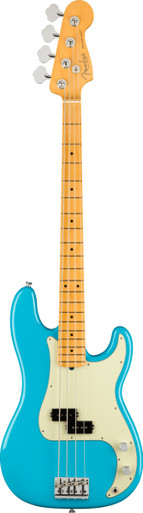 Fender American Professional II Precision Bass Guitar Maple Neck Miami Blue - Image 2