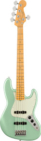 Fender American Professional II Jazz Bass Guitar V In Mystic Surf Green with Maple Fingerboard - Image 3