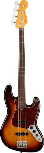 Fender American Professional II Fretless Jazz Bass Guitar in 3-Colour Sunburst - Image 2