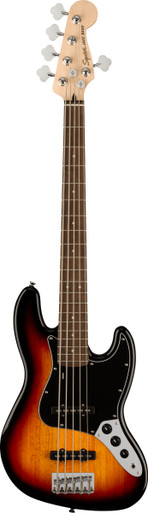 Squier Affinity Jazz Bass Guitar V in 3-Colour Sunburst with Indian Laurel Fingerboard - Image 2