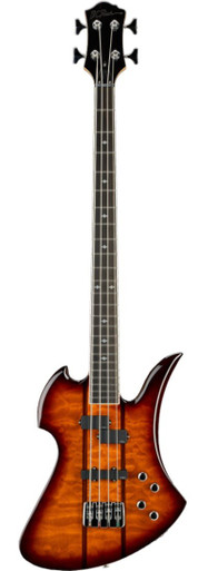 BC Rich Legacy Series Heritage Classic Mockingbird Bass Guitar in Tobacco Burst