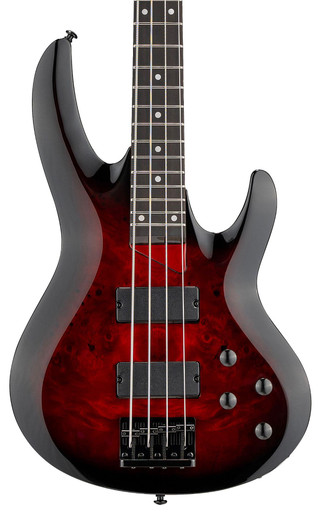 ESP LTD B-204DX Bass Guitar in Red Burst - Image 1