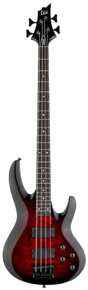 ESP LTD B-204DX Bass Guitar in Red Burst - Image 3