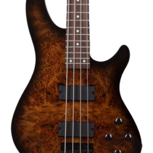 Schecter C-4 Standard Bass Guitar in Tobacco Burl