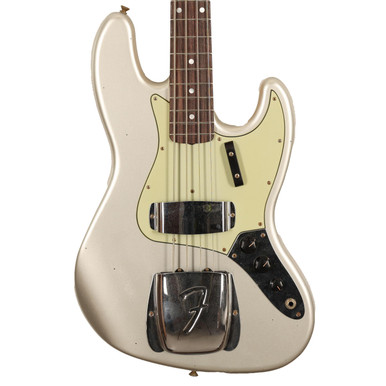 Fender Custom Shop '65 Journeyman Relic Jazz Bass in Faded Inca Silver
