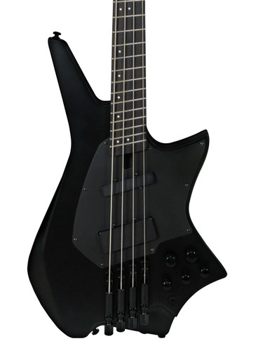 Hils HZB4 Headless Bass Guitar in Satin Black - Image 1