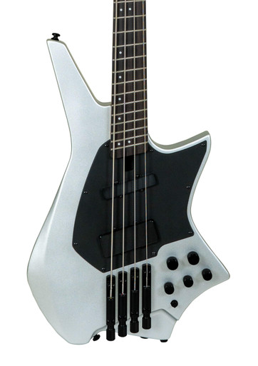Hils HZB4 Headless Bass Guitar in Satin Silver - Image 1