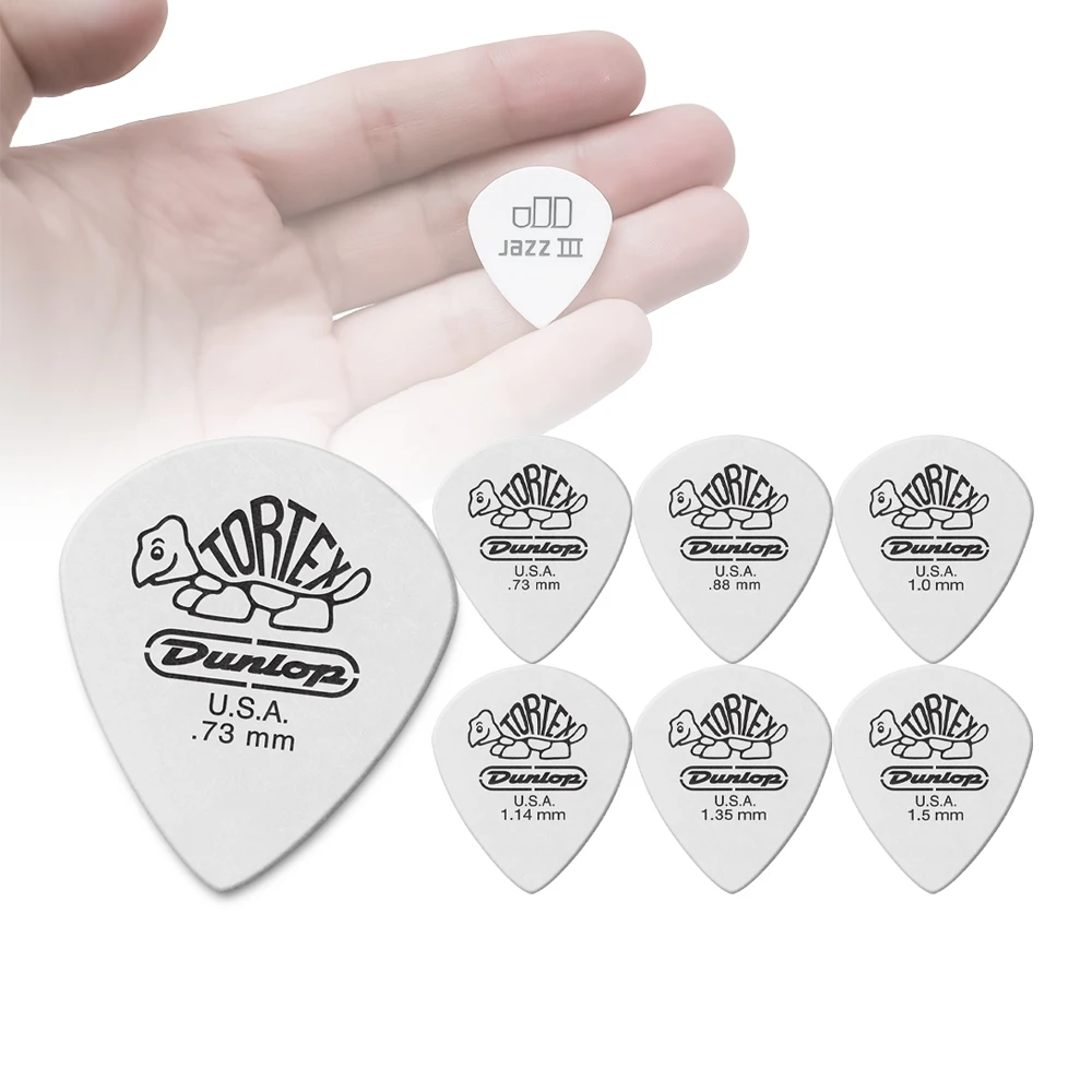 Dunlop 478R Picks Tortex White Jazz III Pick