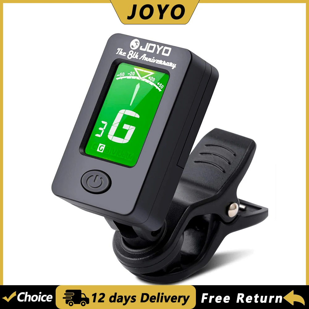 Joyo JT-01 Chromatic Tuner 360 Degree Rotatable Clip-on Tuner Digital LCD Screen Bass