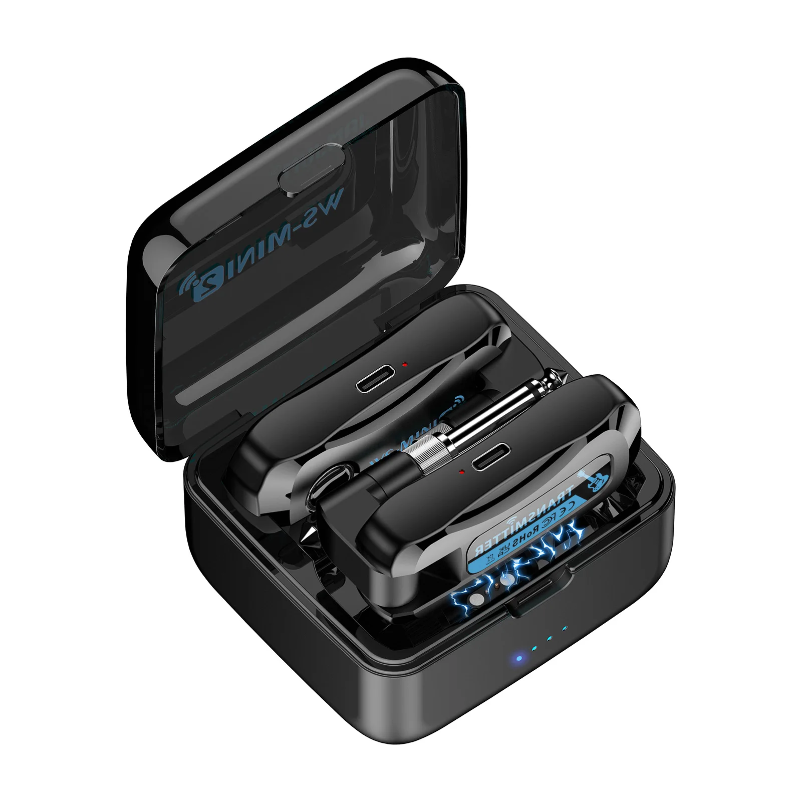 2.4G 4G 2 Wireless System Rechargeable Portable Transmitter Receiver Set Charging Compartment System