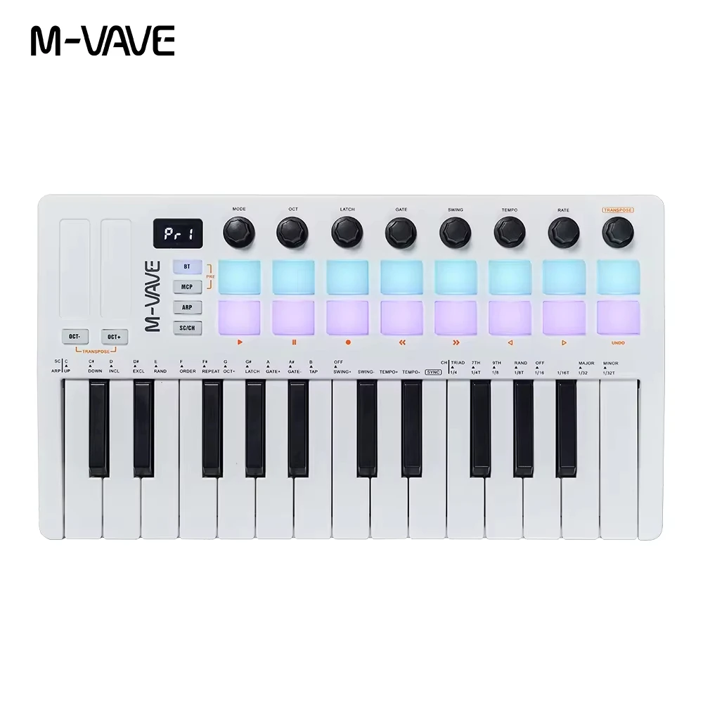 M-Vave SMK-25 II White 25-key MIDI control keyboard