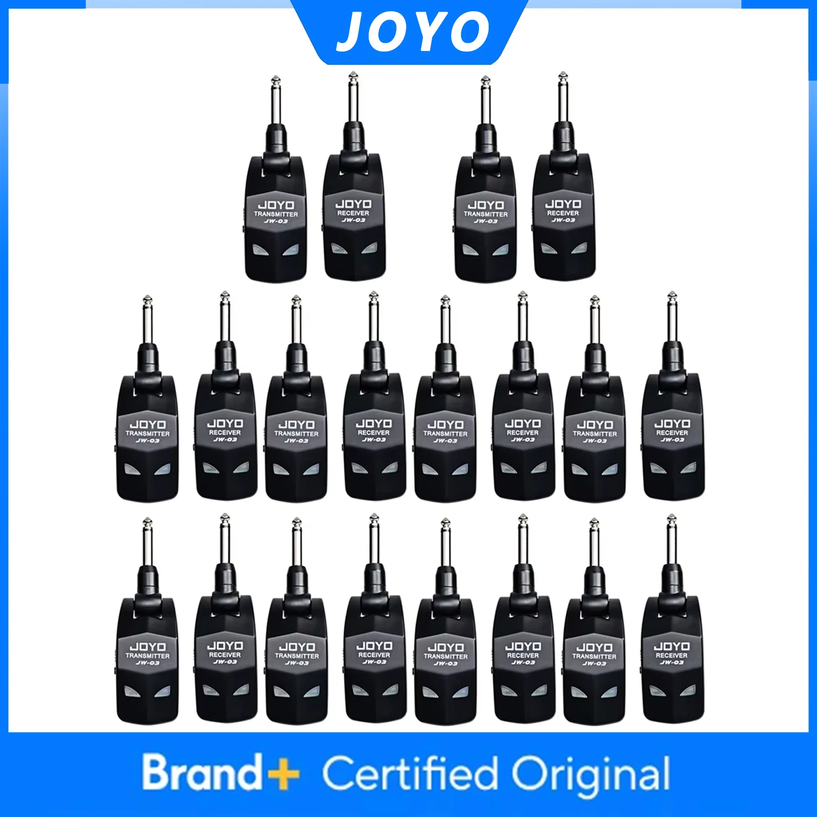 Joyo JW-03 2 4GHz Wireless System Transmitter Receiver 4 Channels Rechargeable Transmitter Bass