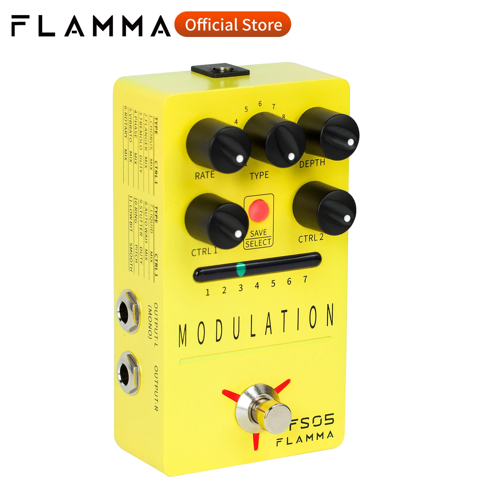 Flamma FS05 Modulation Pedal Stereo Digital Pedal 11