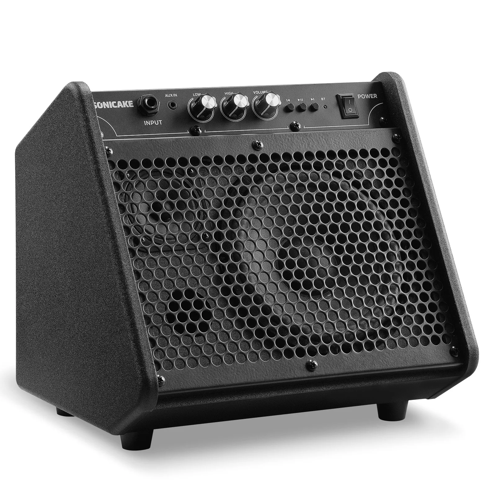 Sonicake QDM-20 Drum Amplifier 20W Portable Bluetooth Speaker System Dual Drivers