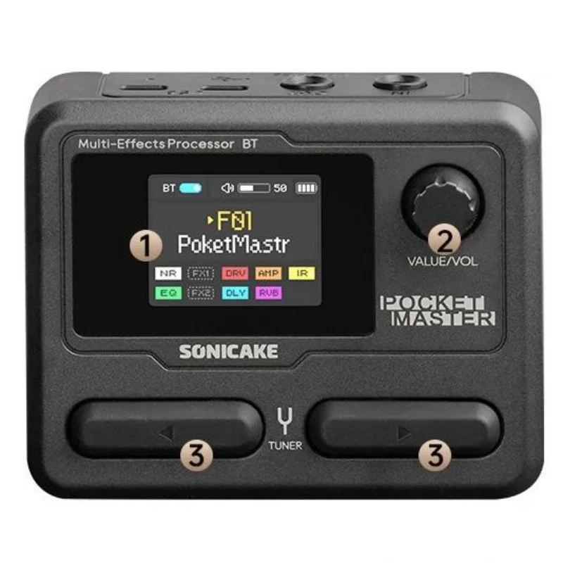 Sonicake Pocket Master Pocket Multi-Effects Monoblock Bass Drum Machine Chinese