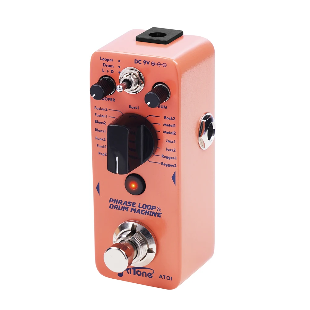 Joyo AT-01 AITONE Series Looper Pedal 8 Drum Styles 20 Minutes Looping Time