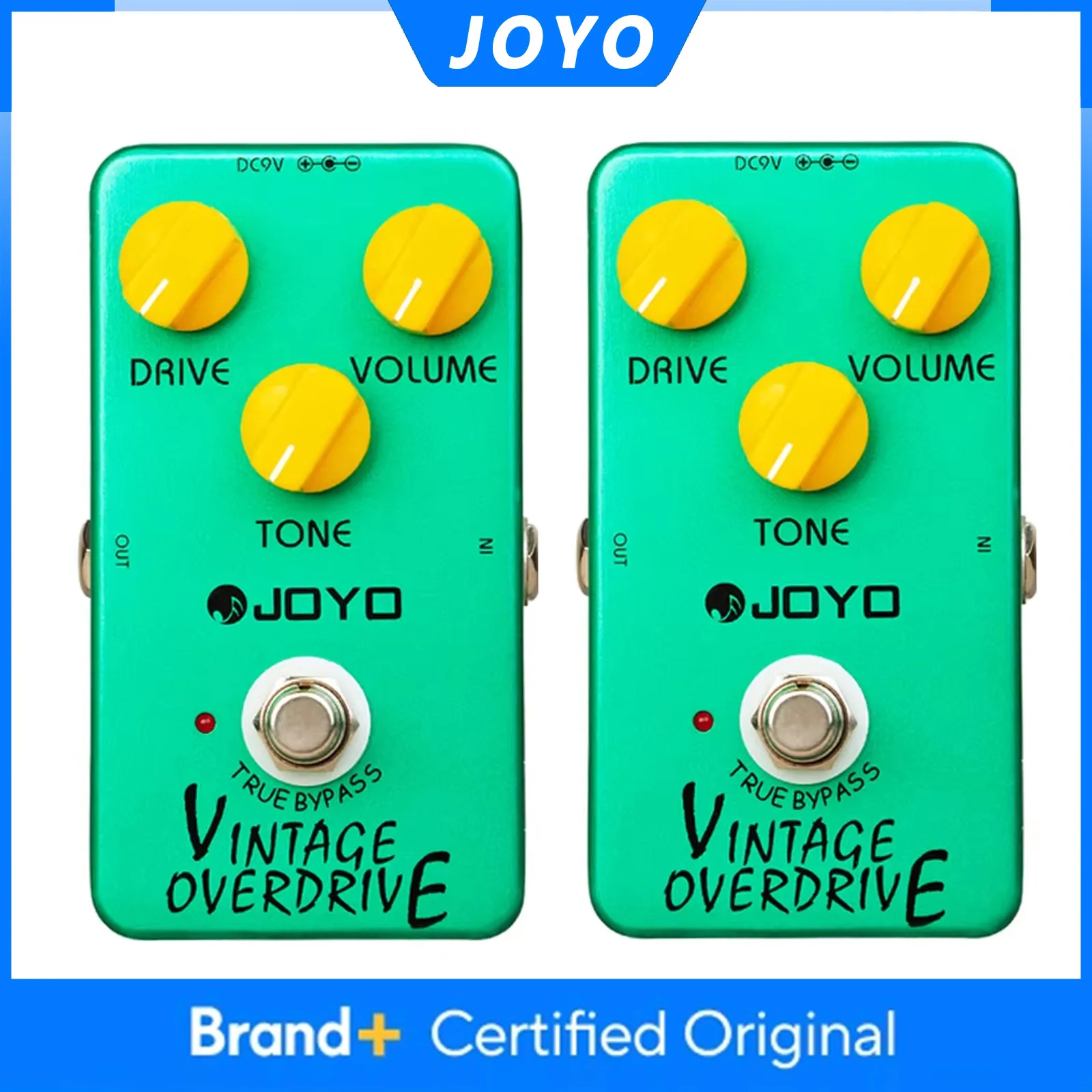 Joyo JF-01 2Pcs Vintage Overdrive Pedal Warm Mild Smooth Overdrive Tone Pedal Sustain