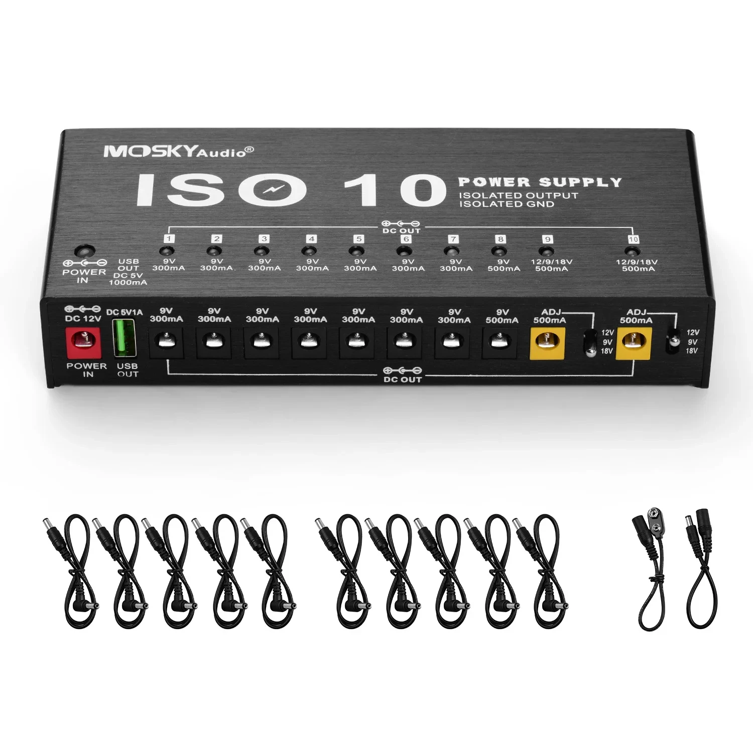 Mosky ISO-10 Pedal Power Supply 10 Isolated DC
