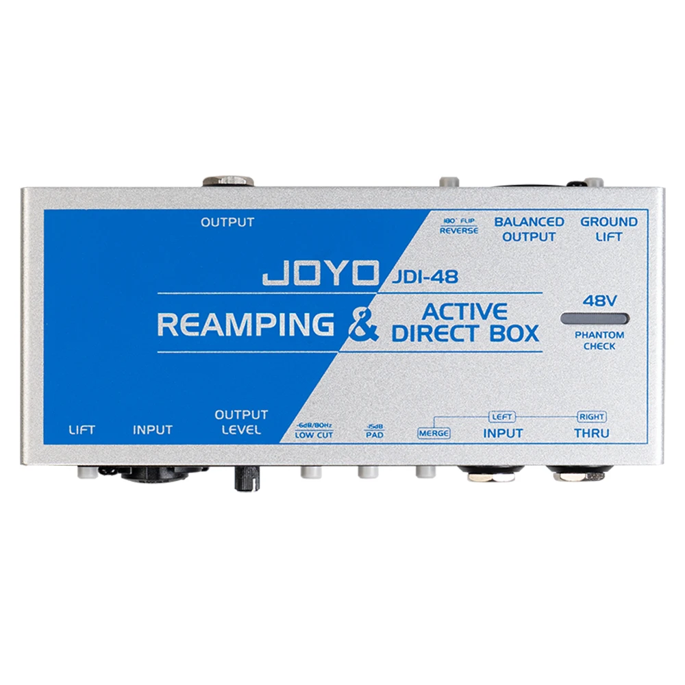 Joyo JDI-48 Multi Pedal Reamp DI Function Stereo Mix Direct Box Live Performance