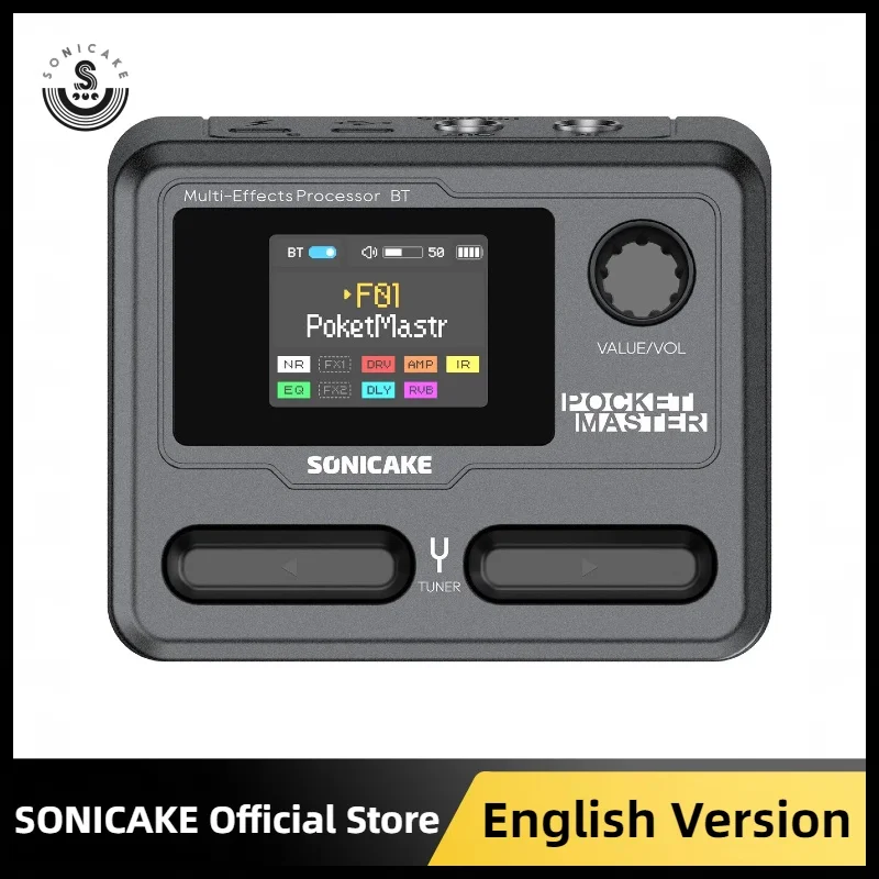 Sonicake QME-10 Pocket Master Mini Bass Amp 100 Multi-Effects Pedal APP