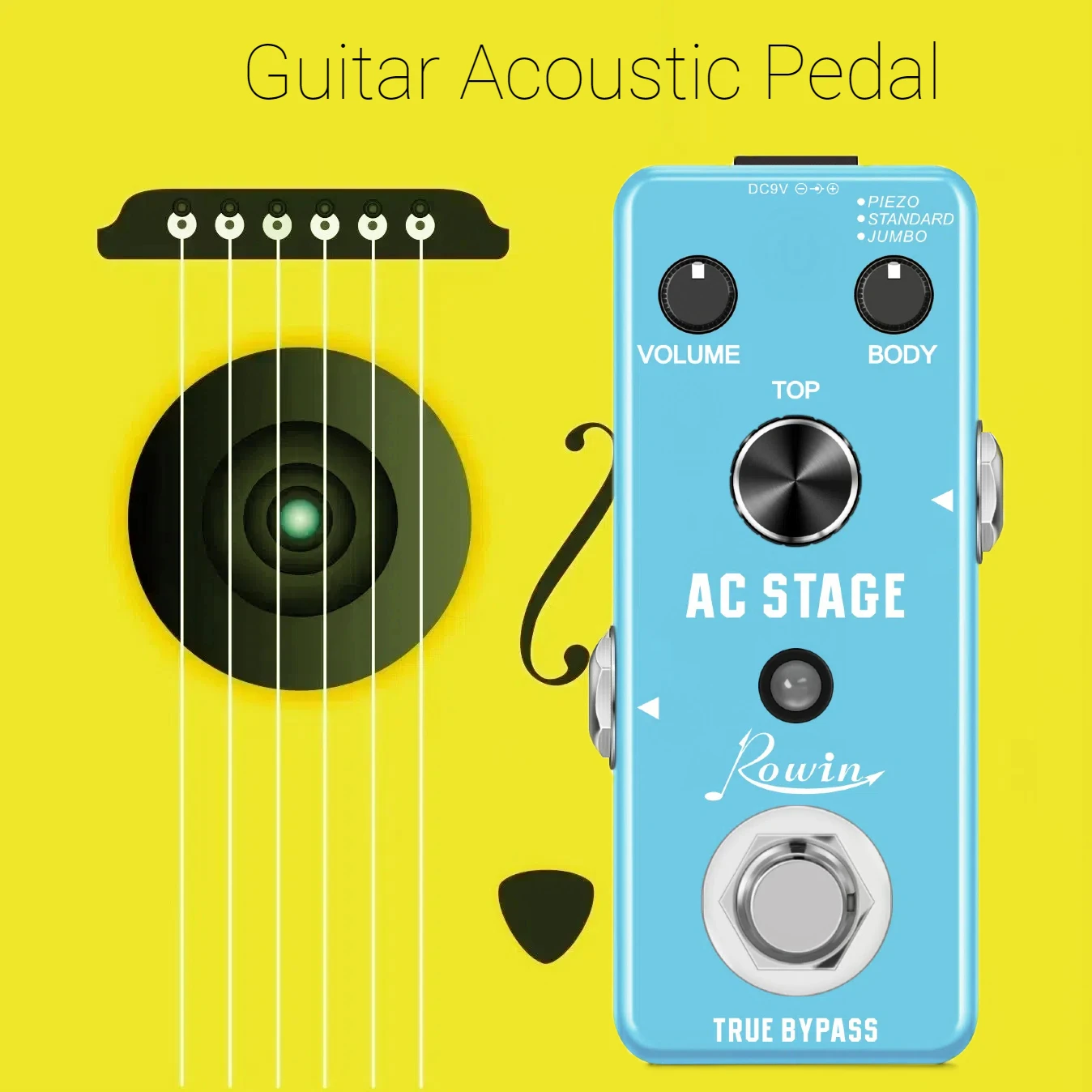 Rowin AC Stage Acoustic Pedal Acoustic Simulator Effector
