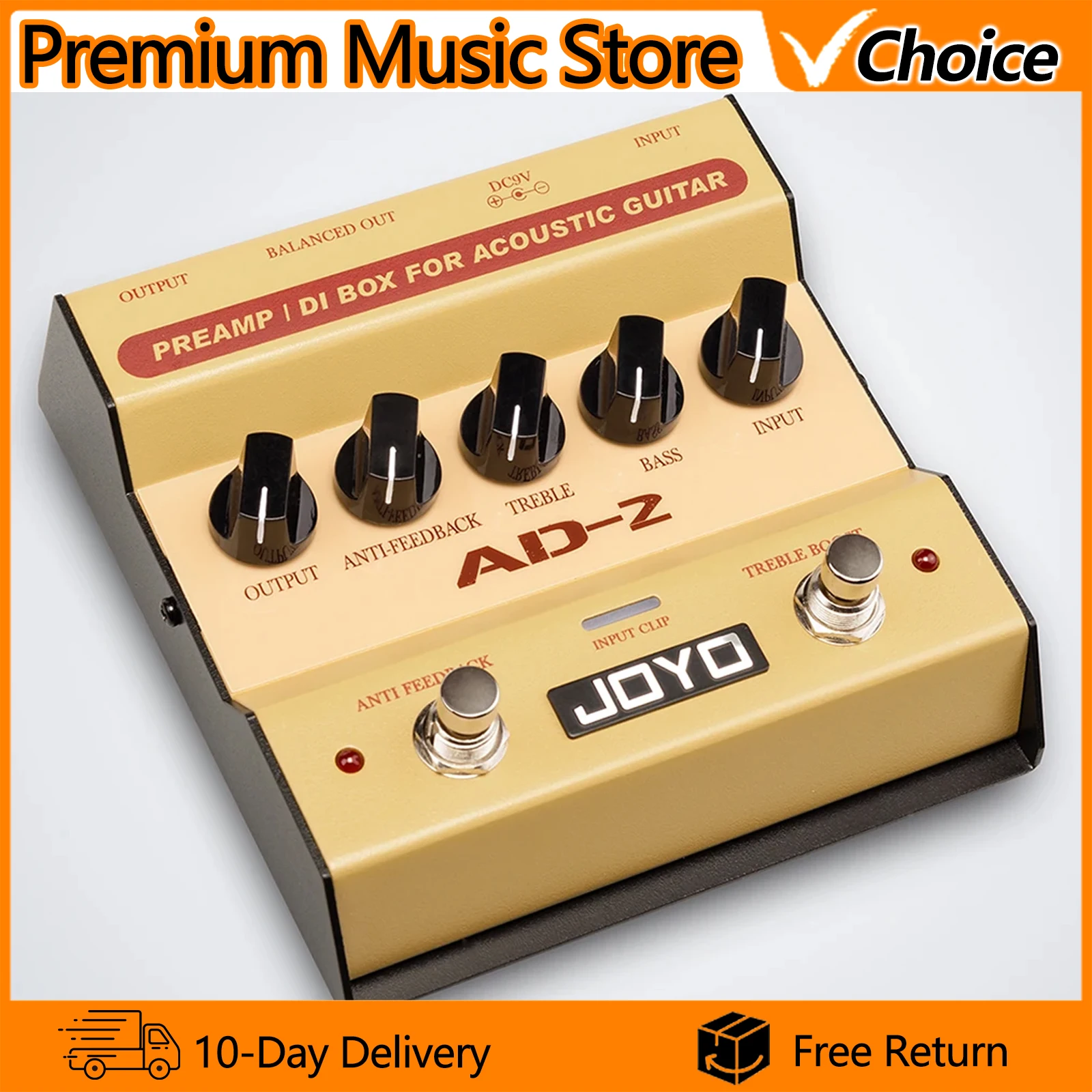 Joyo AD-2 Acoustic Pedal Preamp DI Box High