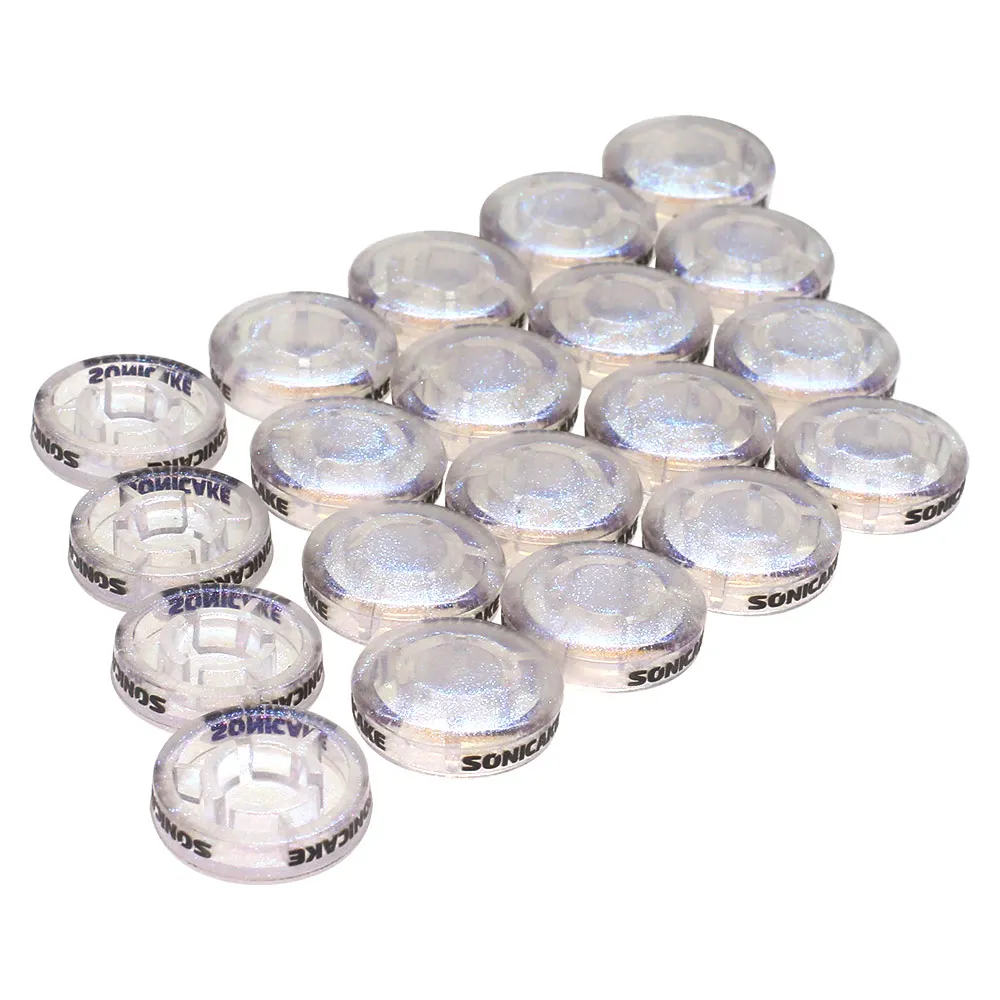 Sonicake 10MM Footswitch Toppers Transparent Clear Cap Pedal 20 PCS