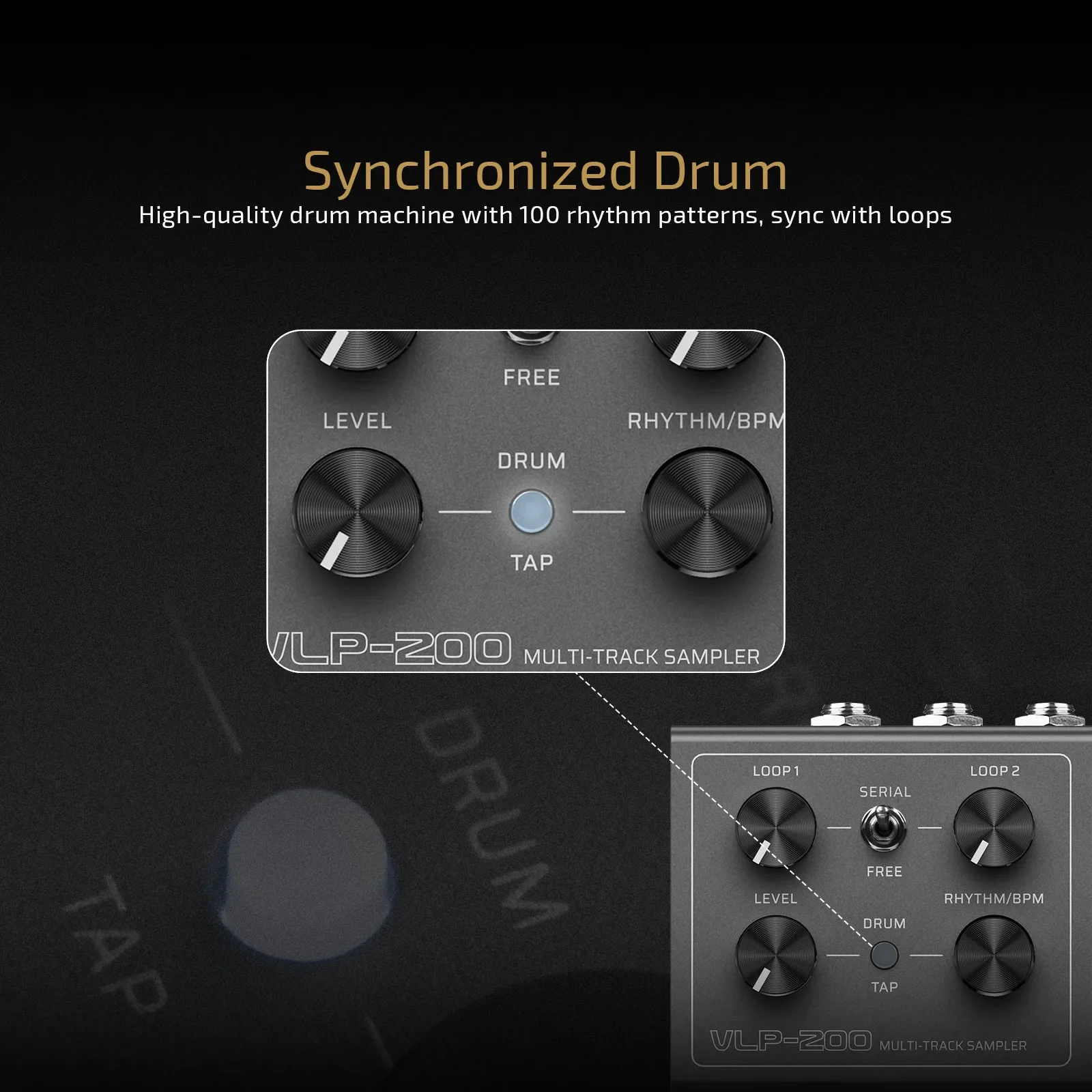 VALETON Dual Track Stereo Looper Pedal Bass Keyboard